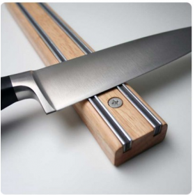 Bisigrip Rubberwood Knife Rack (450mm)